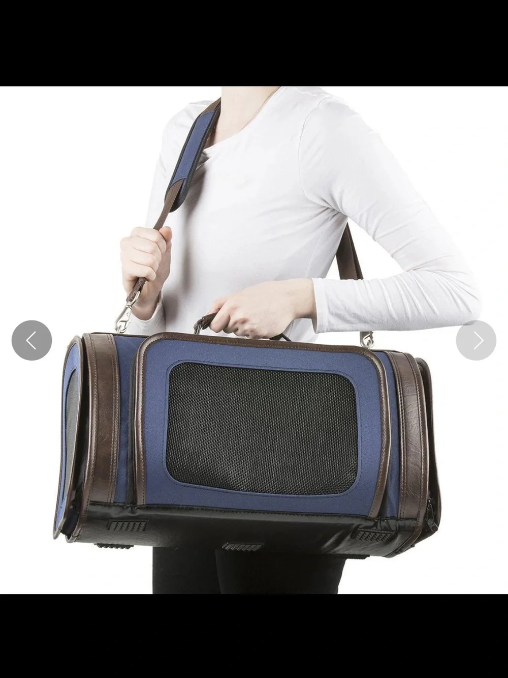 Petote Kelle Dog Carrier Navy - small